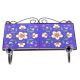 Navy Blue Yellow Floral Tiles Hooks